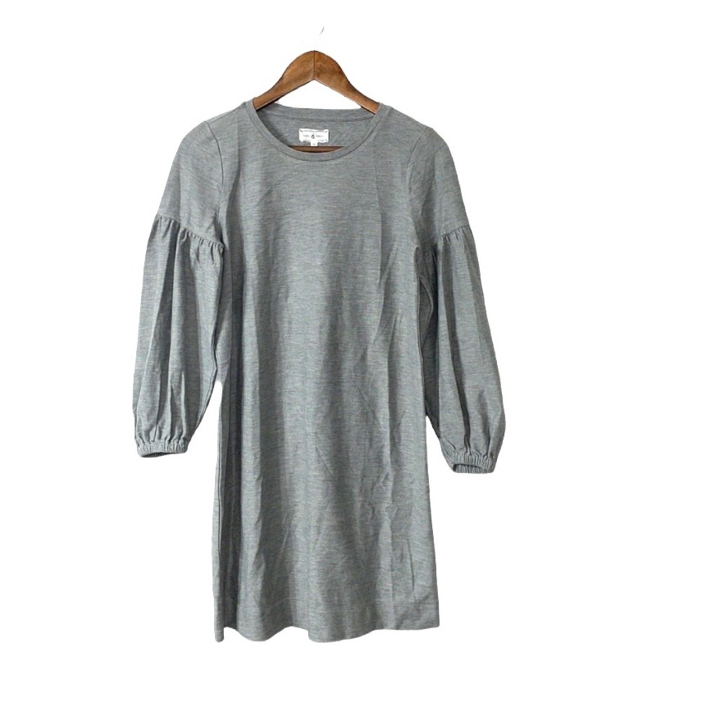 NEW Lou & Grey Gray Sweatshirt Sweater Dress Balloon Long Sleeve Spring Size XS